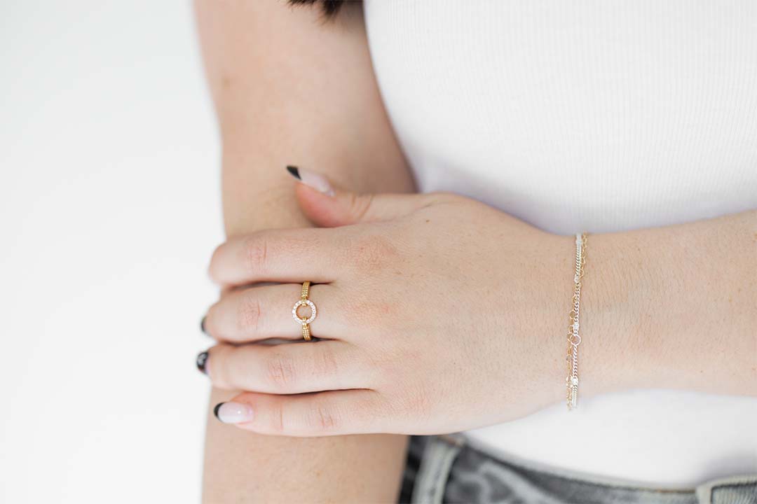 Gold Open Circle Ring