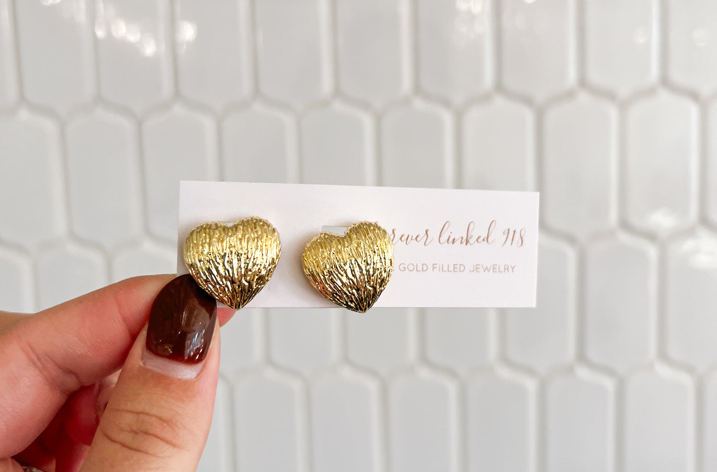 EVE HEART STUD IN GOLD
