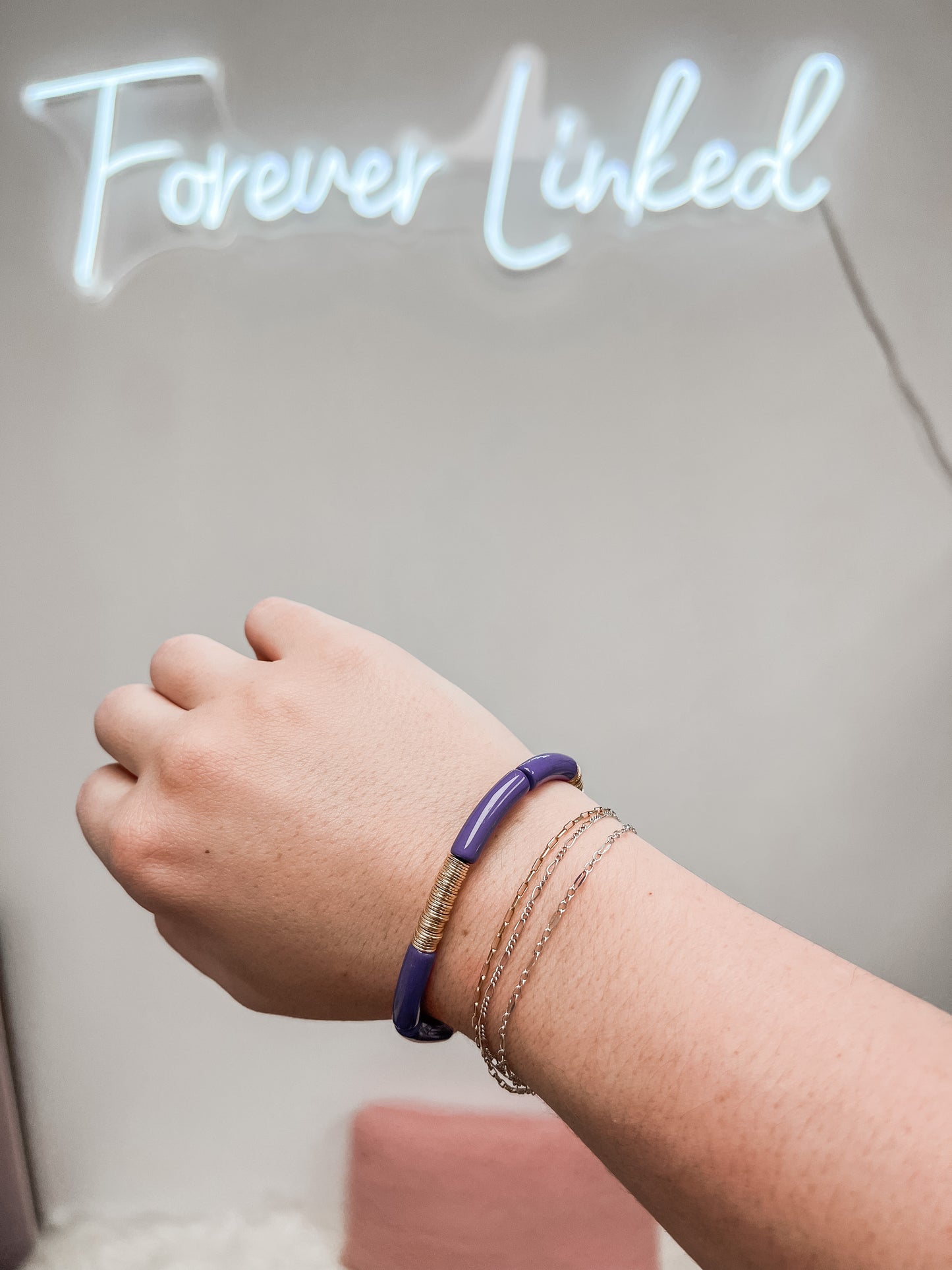 Purple Tube Bracelet