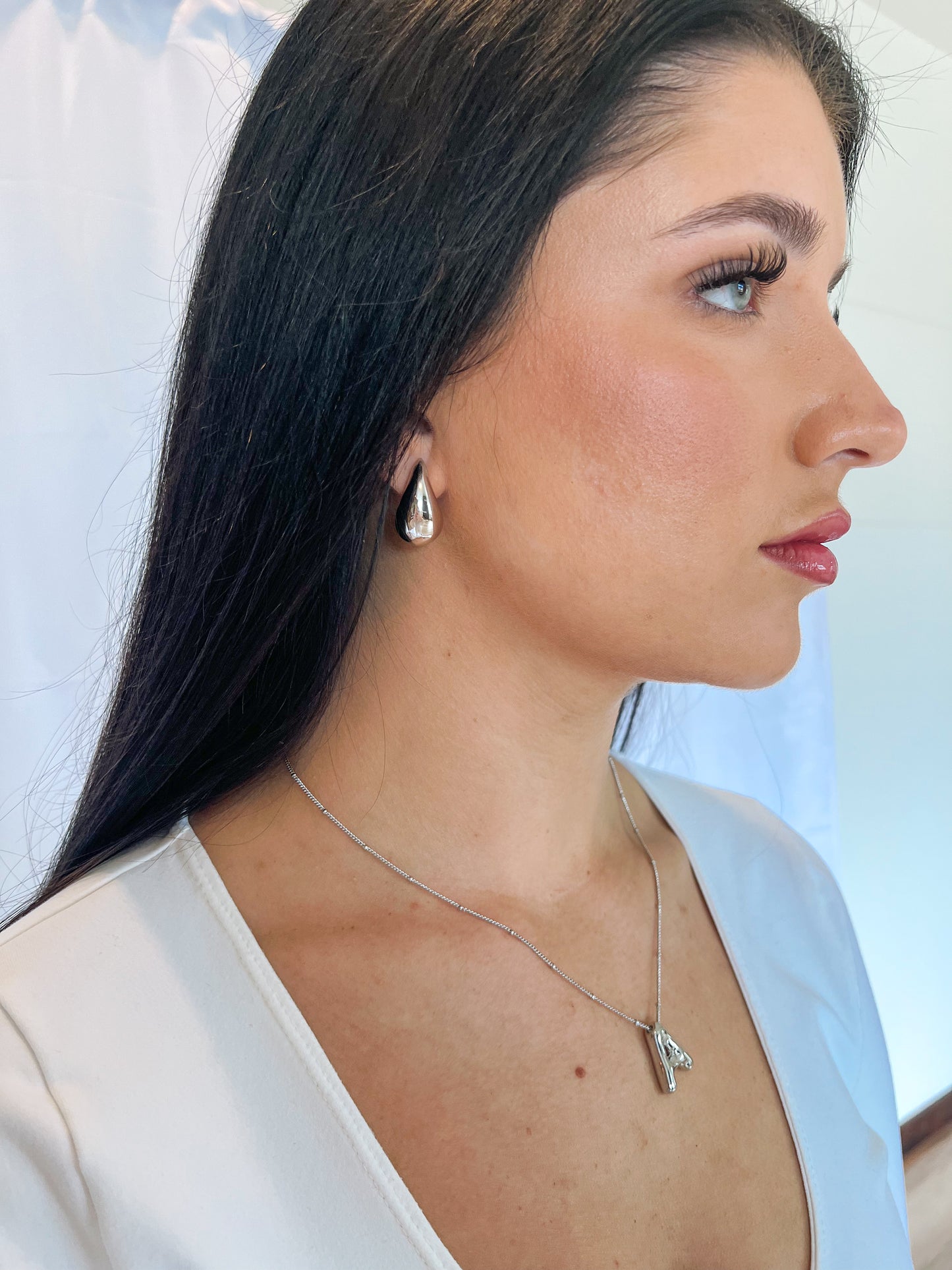 Silver Tear Drop Earring