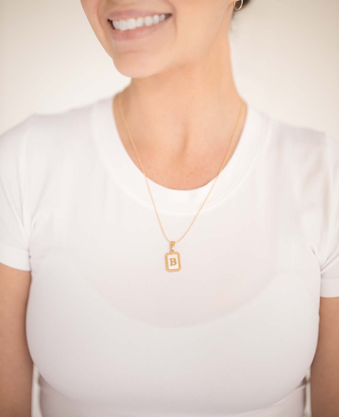 Pearl Initial Necklace