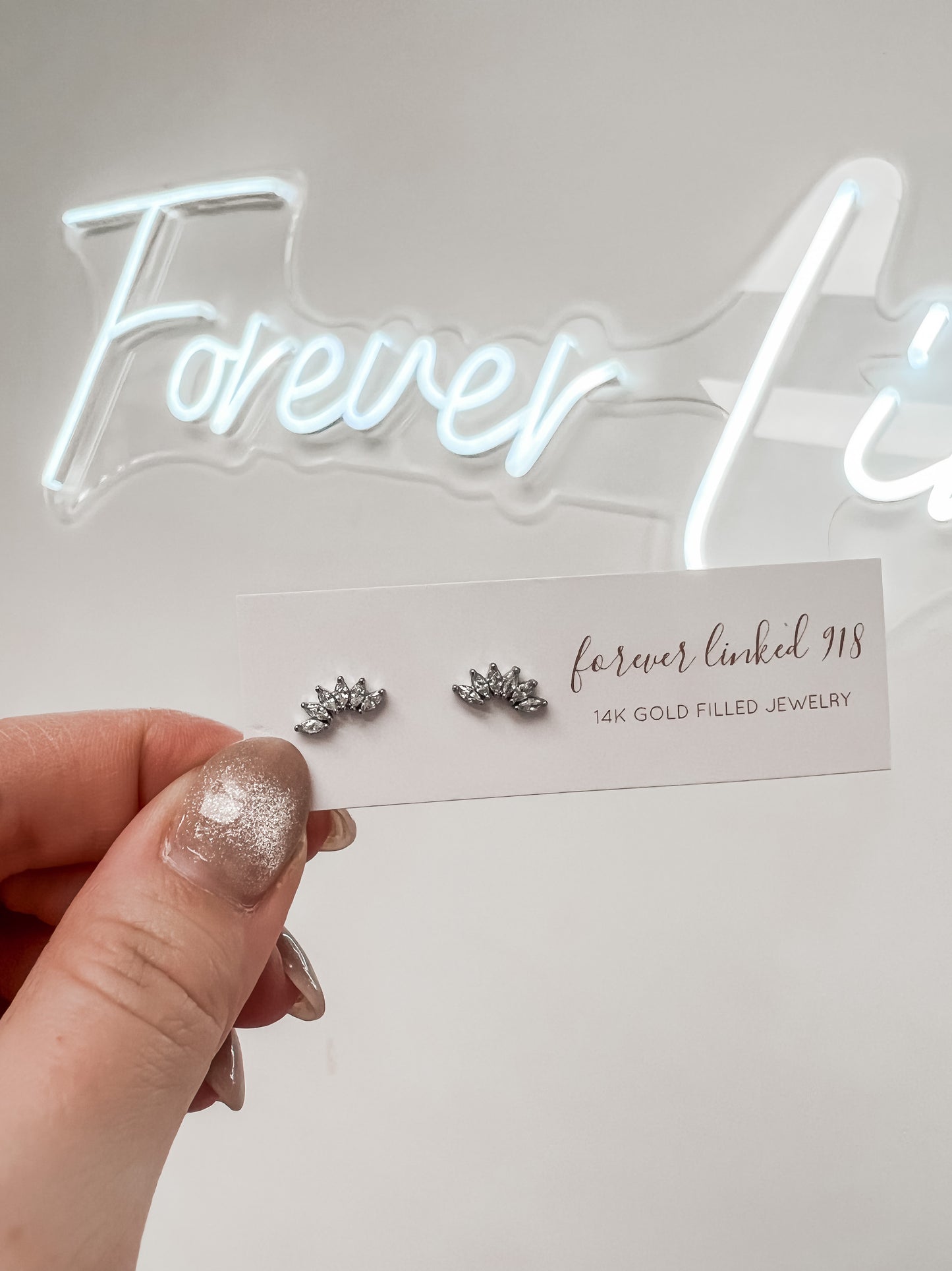 Silver Marquise Studs