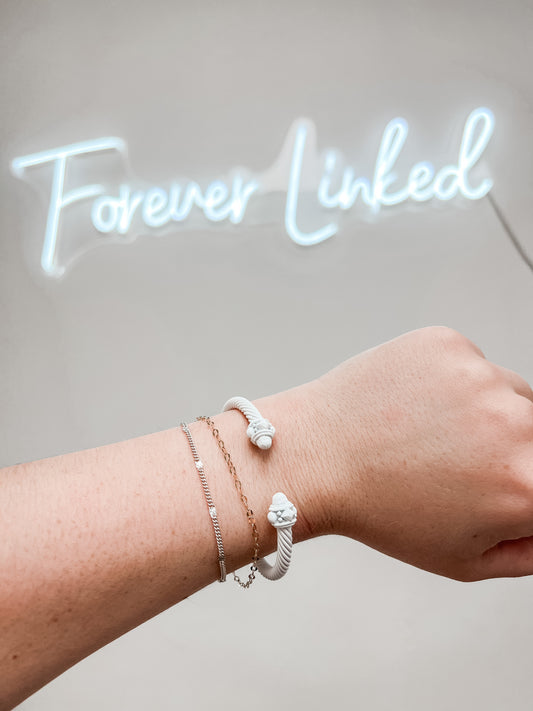 White Cable Bracelet