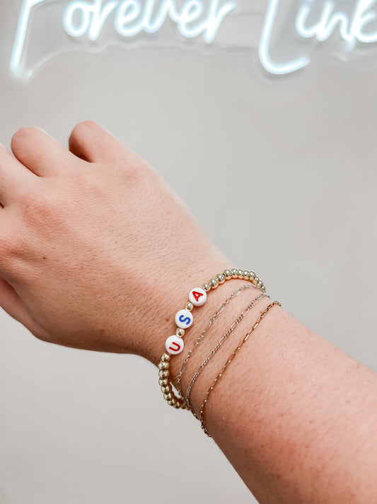 Gold USA Bracelet