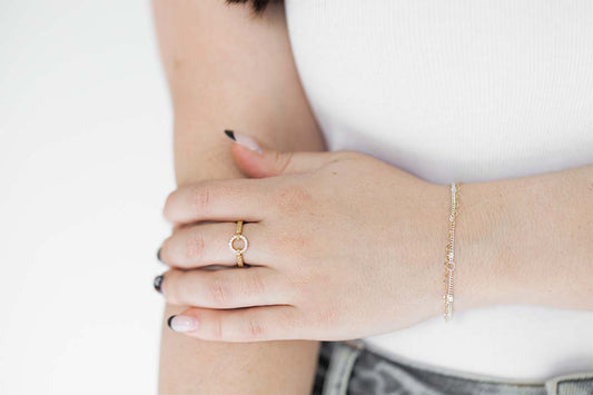 Gold Open Circle Ring