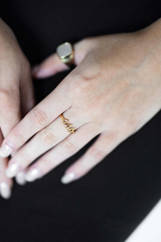 Gold Angel Number Ring