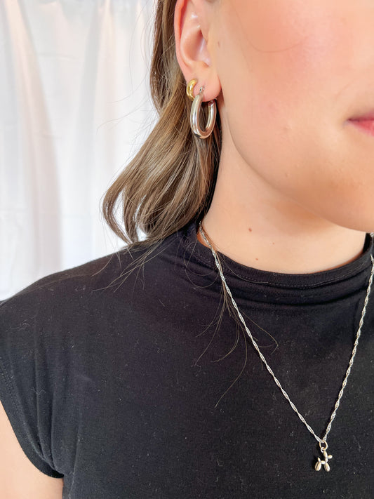 Lou Hoop In silver