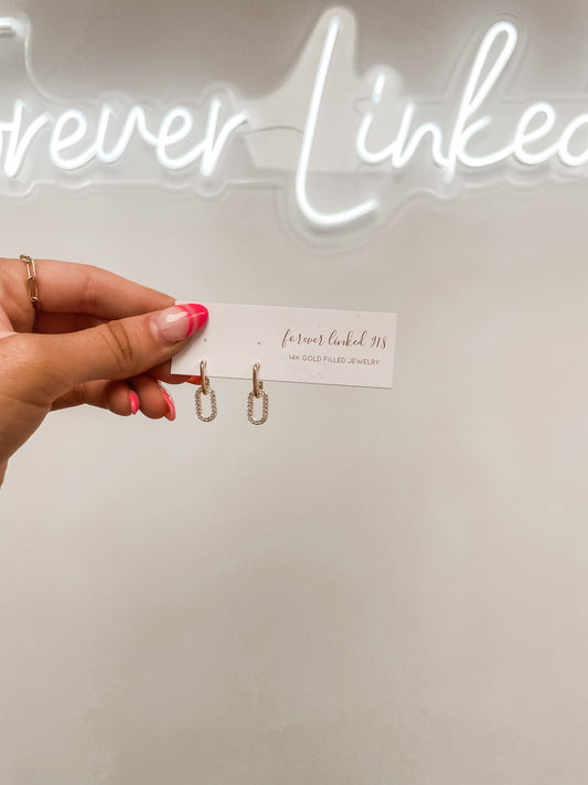 Paper clip dangle earring