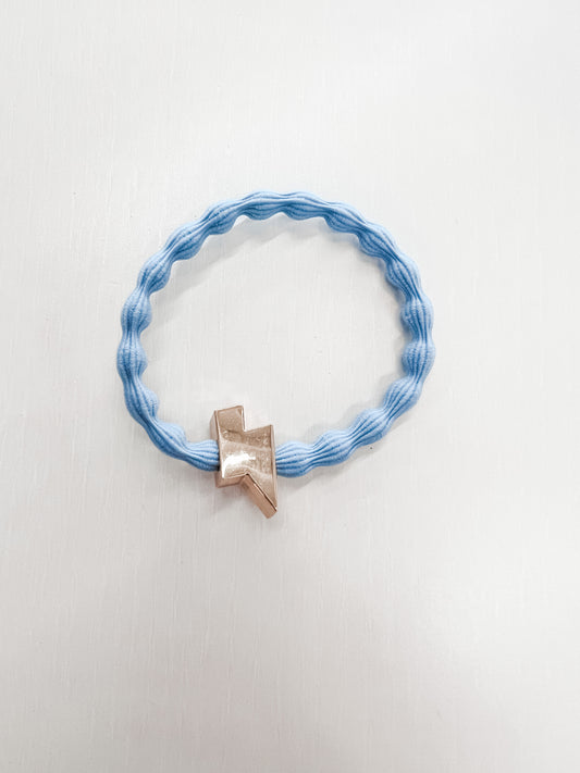 Light Blue Lightning Hair Tie